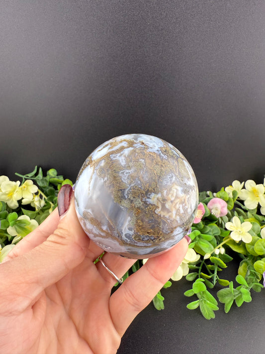 Blue Moss Agate Sphere