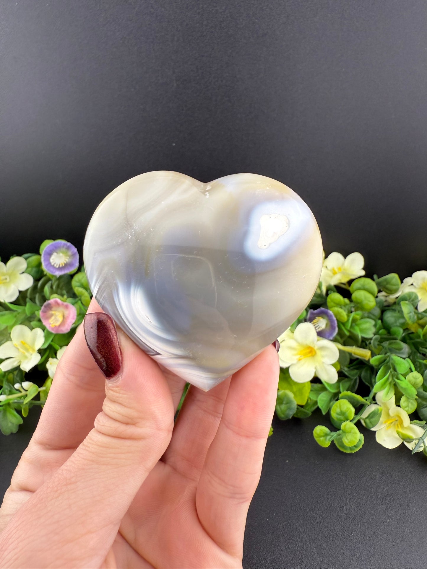 Orca Agate Heart