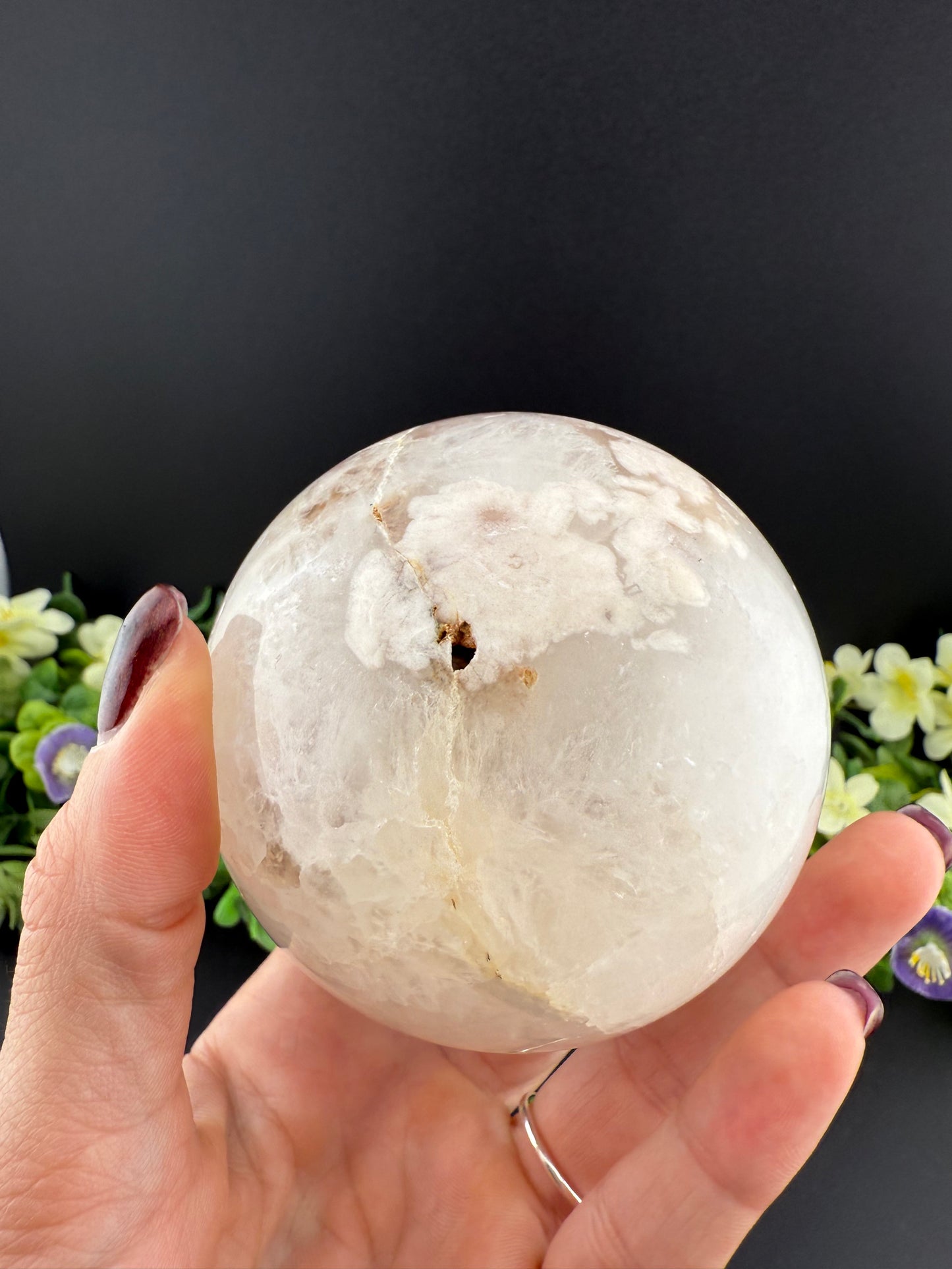 Big Flower Agate Sphere