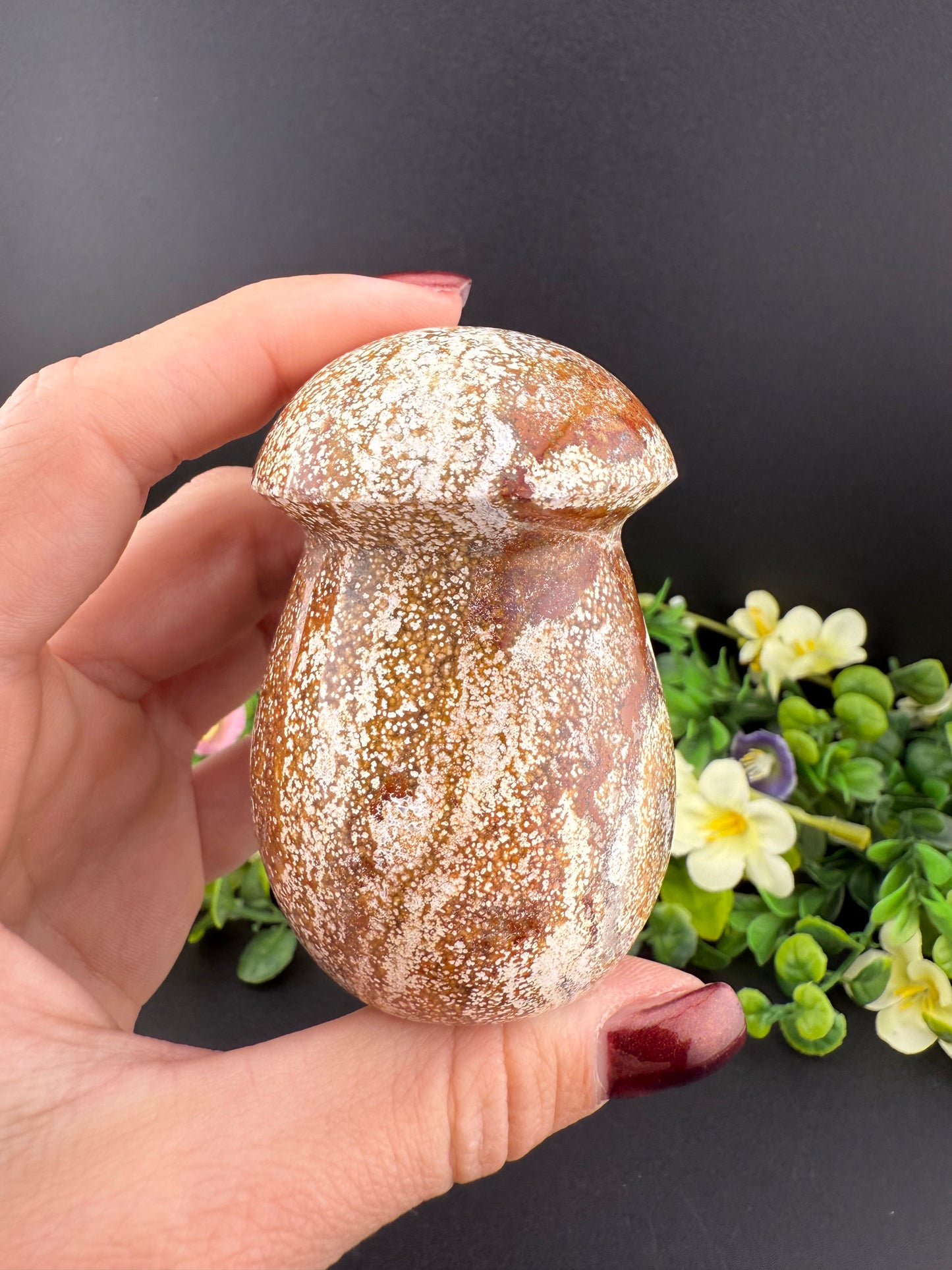 Ocean Jasper Mushroom Carving