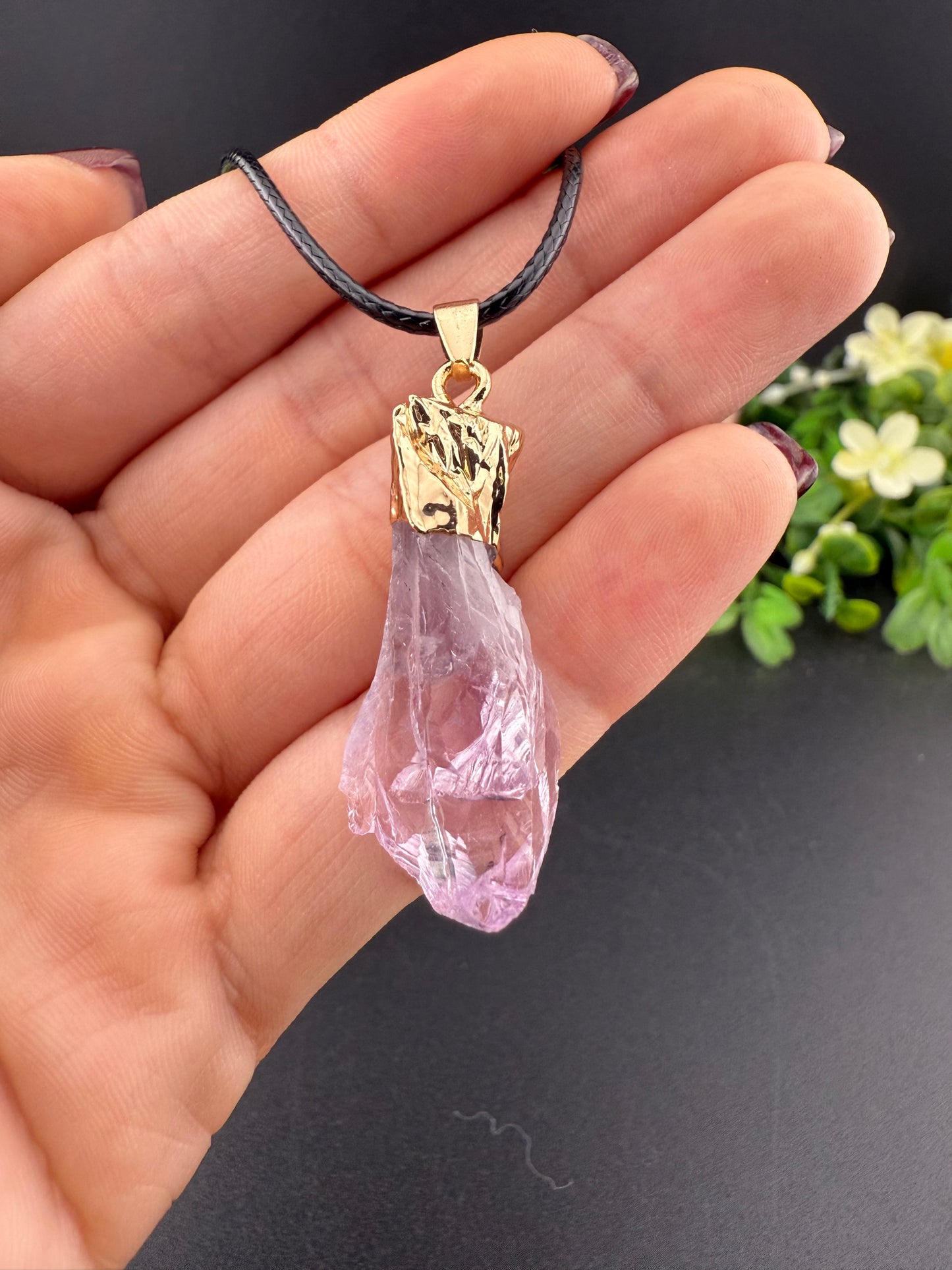 Raw Amethyst Necklace #2