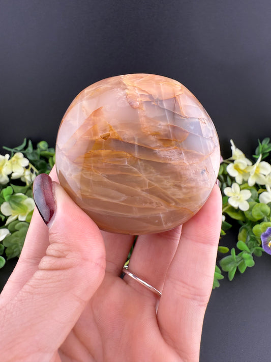 Large Peach Moonstone Palmstone