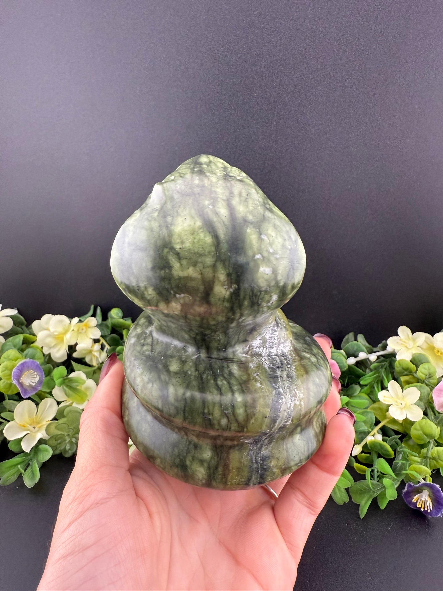 Serpentine Jade Cobra Carving
