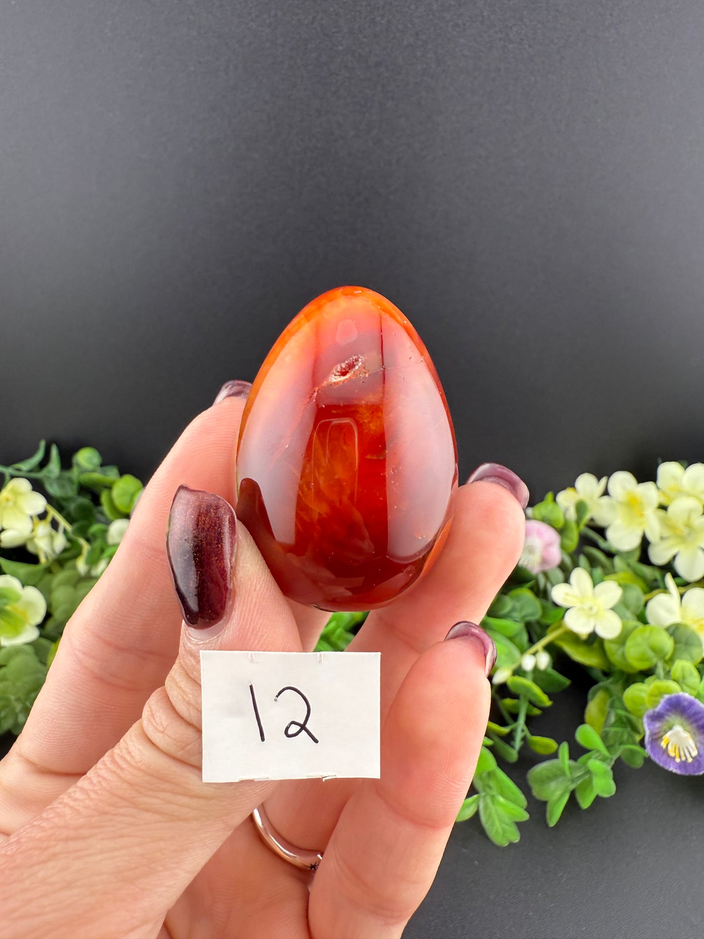 Druzy Carnelian Eggs
