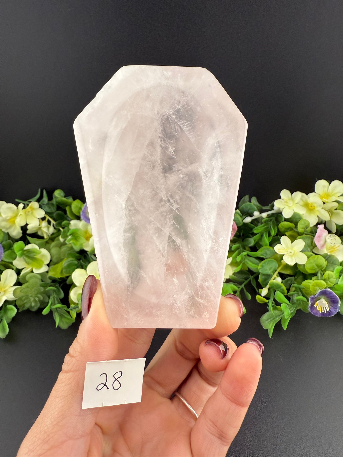Rose Quartz Coffin Bowls