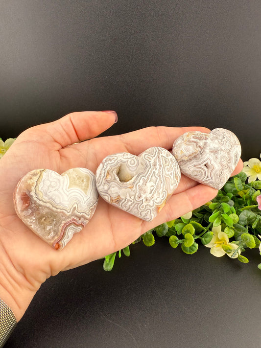 Mexican Crazy Lace Agate Hearts {Intuitively Chosen}