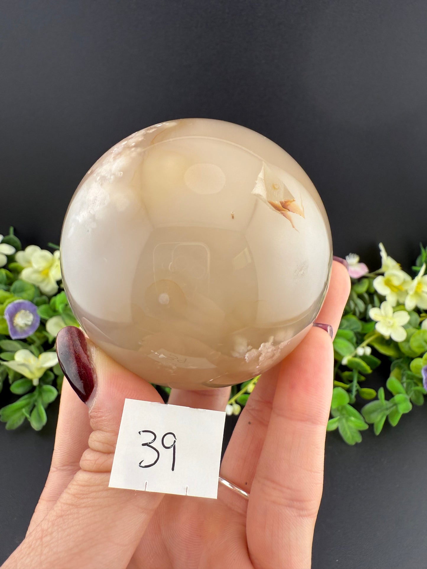 Flower Agate Spheres