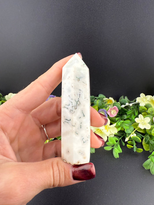 Druzy Tree Agate Tower