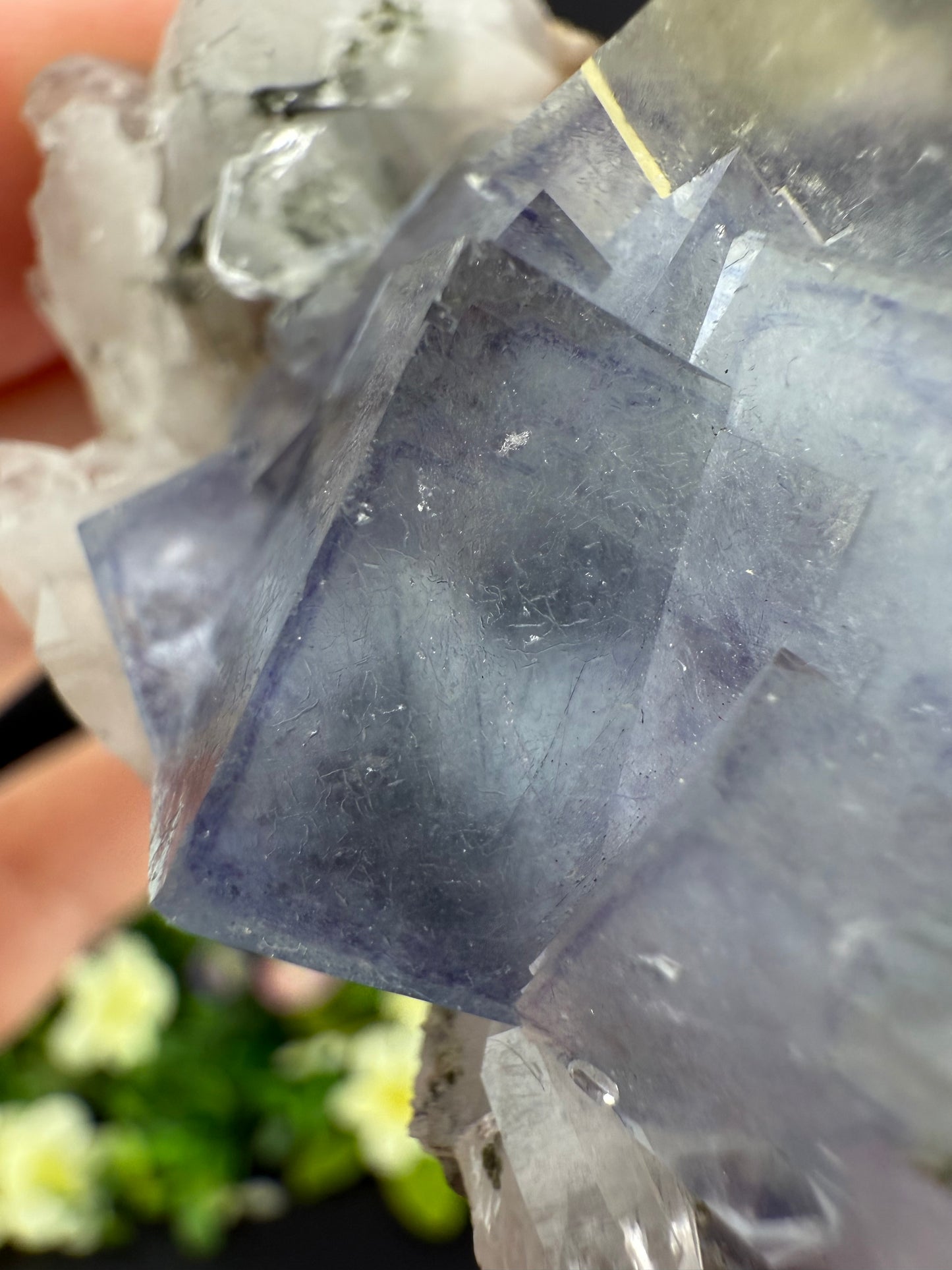 YGX Fluorite with Black Rutile Inclusions