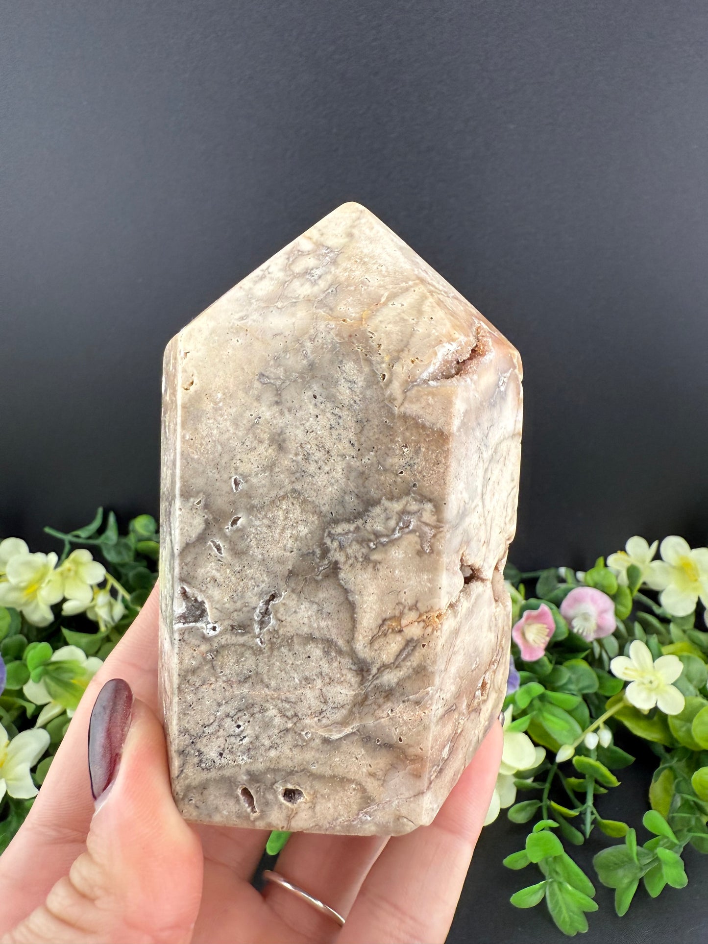 Druzy Pink Amethyst Tower