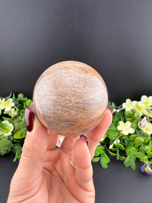 Sunstone in Moonstone Sphere
