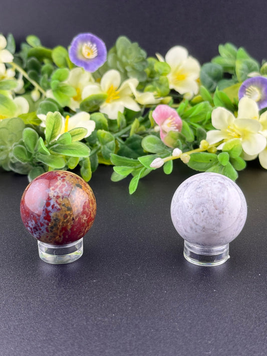Small Ocean Jasper Spheres