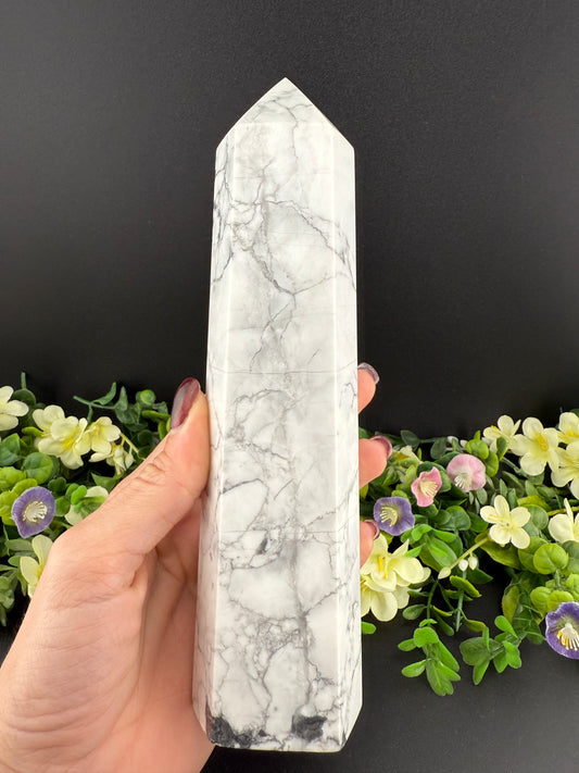 Large Howlite Tower