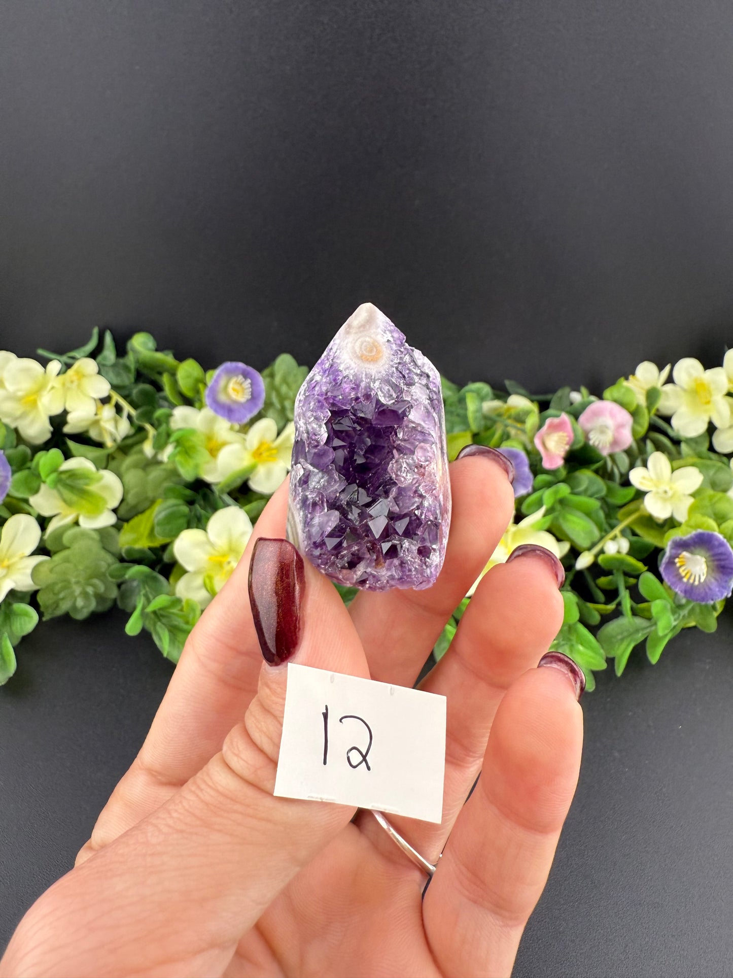 Druzy Pink Amethyst w/ Amethyst Towers