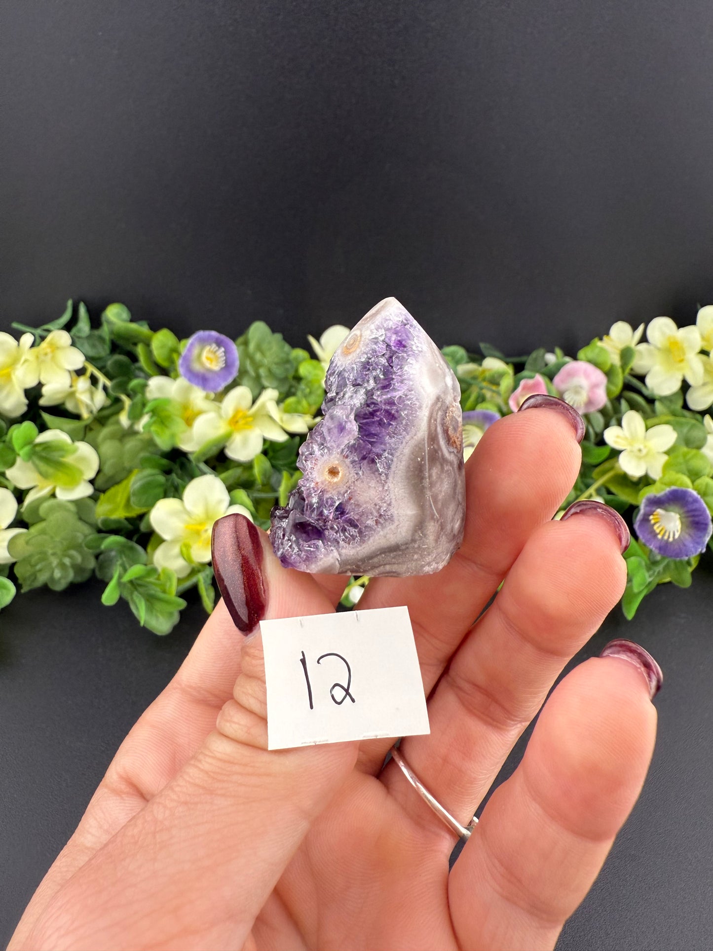 Druzy Pink Amethyst w/ Amethyst Towers