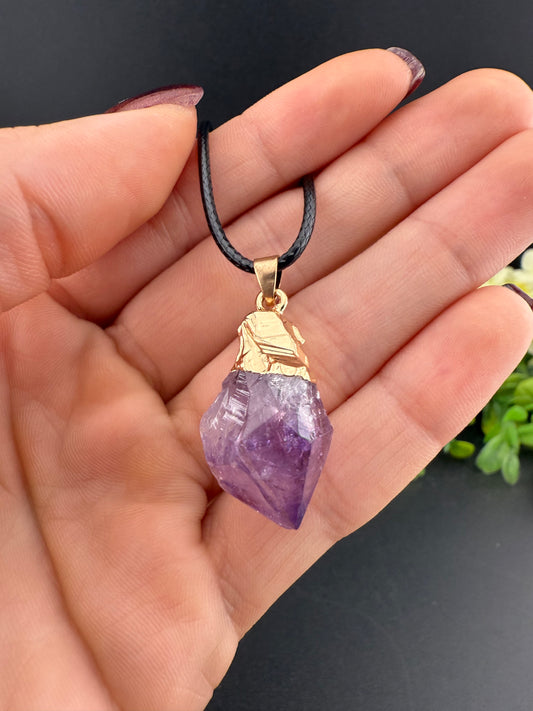 Raw Amethyst Necklace #1