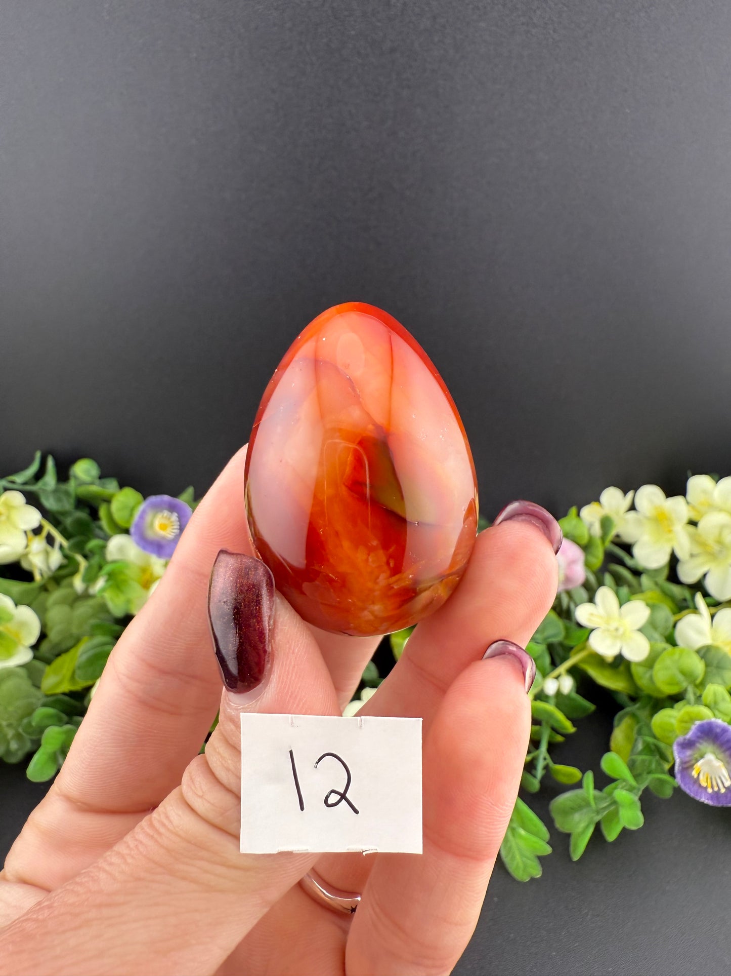 Druzy Carnelian Eggs