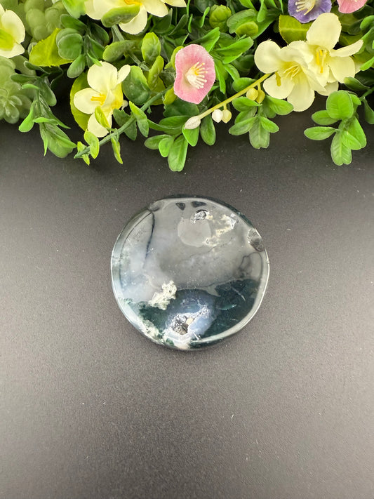 Moss Agate Sphere Holder