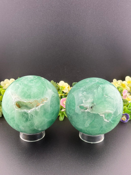 Big Druzy Fluorite Spheres