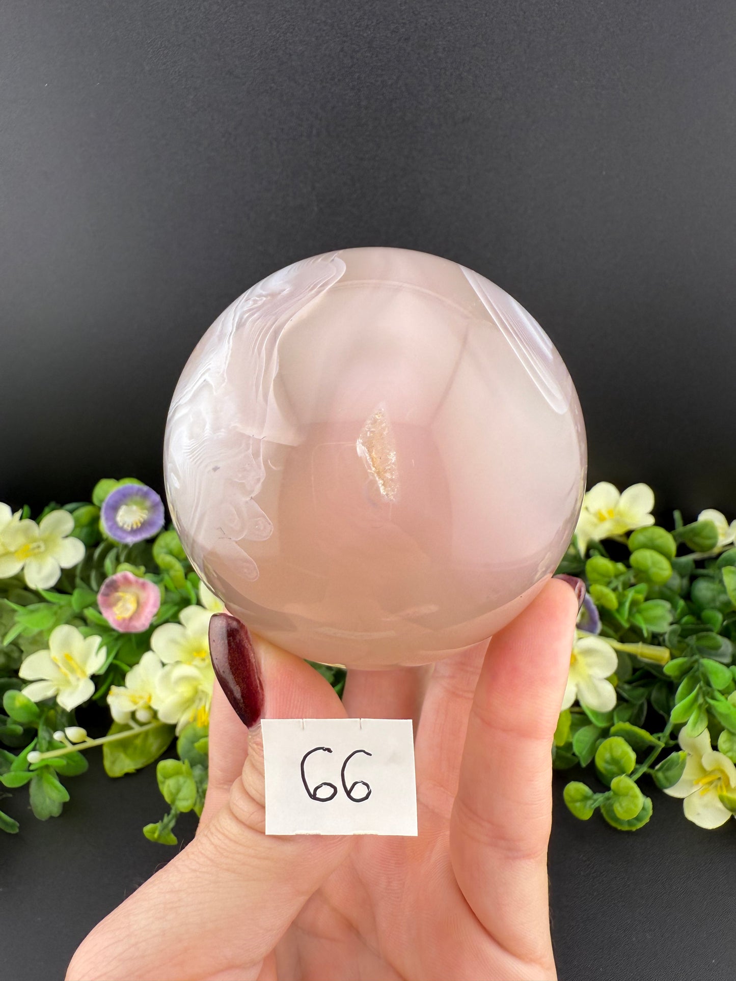 Pink Jelly Agate Spheres