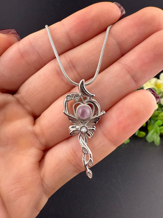 Rose Quartz Heart Necklace