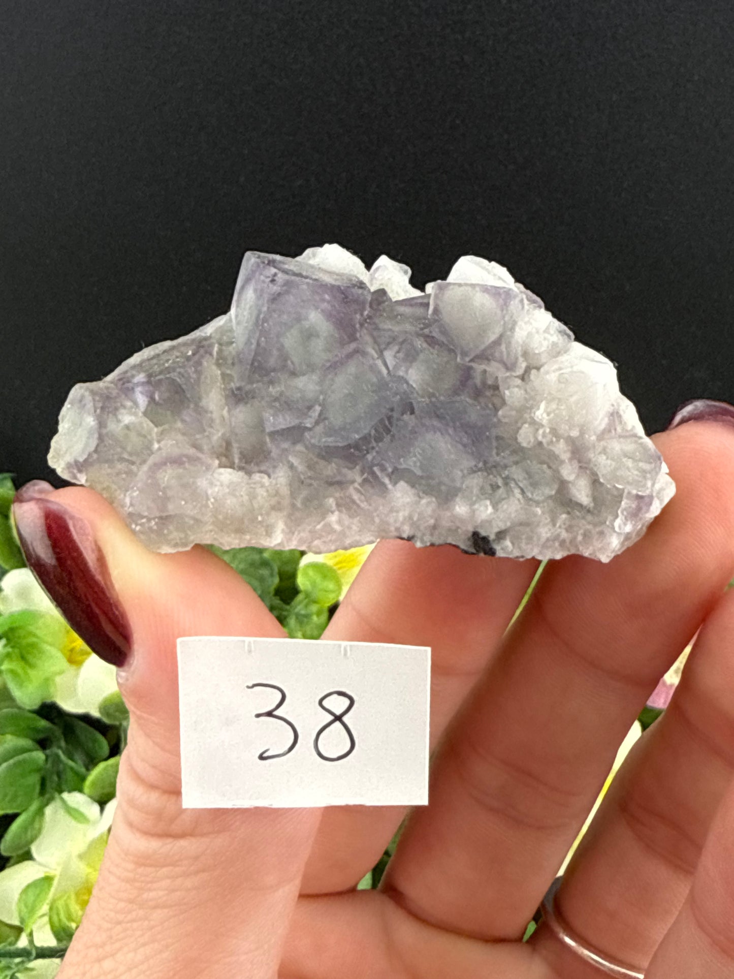 Fluorites on Candle Quartz